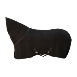 Fleece zweetdeken met hals voor paard 165 cm – zwart