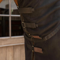 Fleece zweetdeken met hals voor paard 165 cm – zwart