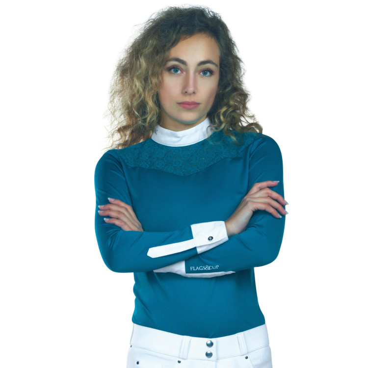 Polo Cassia Dames lange mouwen Flags & Cup Polo Cassia Dames lange mouwen Flags & Cup