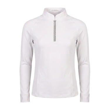 Wedstrijdshirt meisjes klassiek lange mouw met glitterrits oudroze maat 160 kinderen Wit Wedstrijdshirt meisjes klassiek lange mouw met glitterrits oudroze maat 160 kinderen Wit