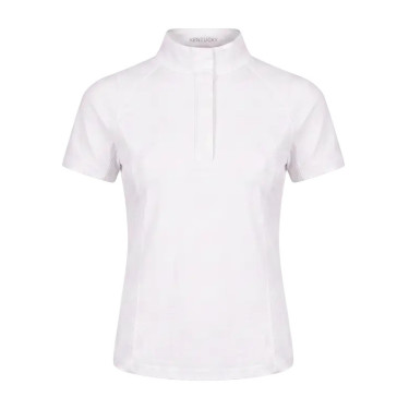 Wedstrijdshirt meisjes klassiek korte mouw wit maat 160 kinderen Wit