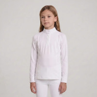 Meisjes wedstrijdshirt wit langemouw maat 160 | Ruitersport