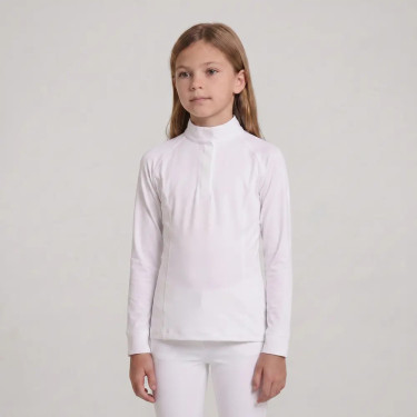 Wedstrijdshirt meisjes klassiek lange mouw wit maat 160 kinderen kinderen Wit
