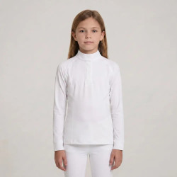 Wedstrijdshirt meisjes klassiek lange mouw wit maat 160 kinderen kinderen Wit