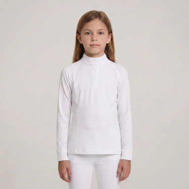 Wedstrijdshirt meisjes klassiek lange mouw wit maat 160 kinderen kinderen Wit