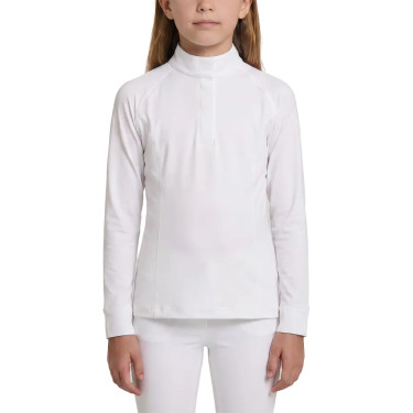 Wedstrijdshirt meisjes klassiek lange mouw wit maat 160 kinderen kinderen Wit