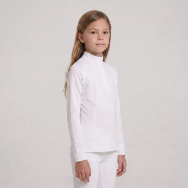 Wedstrijdshirt meisjes klassiek lange mouw wit maat 160 kinderen kinderen Wit