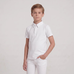 Wedstrijdshirt jongens klassiek korte mouw wit maat 160 kinderen Wit Wedstrijdshirt jongens klassiek korte mouw wit maat 160 kinderen Wit