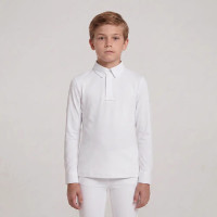 Wedstrijdshirt jongens 160 lange mouw – paardensport