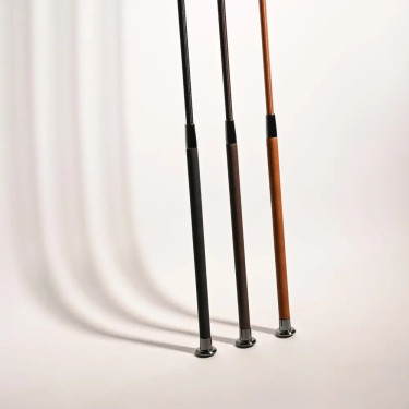 Longeren zweep 200 cm leer handgreep – paardensport