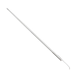 Longeerzweep Guidance leren handgreep lichtbruin 180 cm Zwart