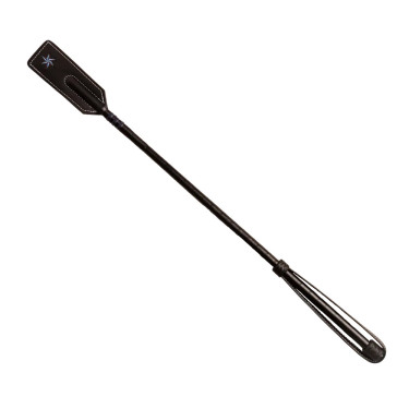Springzweep Classy smooth full leer lichtbruin 65cm Zwart