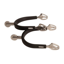Sporen stainless steel rubber met large wiel Rowell 30mm Velari Roestvrij staal Zilver