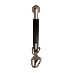 Sporen stainless steel rubber met large wiel Rowell 30mm Velari Roestvrij staal Zilver