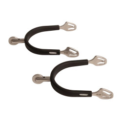 Sporen stainless steel rubber met large wiel Rowell 30mm Velari Roestvrij staal Zilver