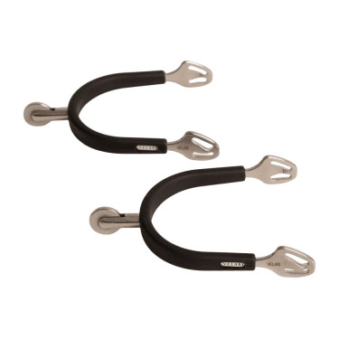 Sporen stainless steel rubber met large wiel Rowell 30mm Velari Roestvrij staal Zilver