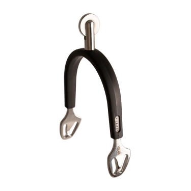 Sporen stainless steel rubber met large wiel Rowell 30mm Velari Roestvrij staal Zilver