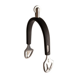 Sporen stainless steel rubber met medium wiel Rowell 30mm Velari Roestvrij staal Zilver