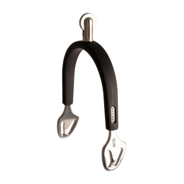 Sporen stainless steel rubber met medium wiel Rowell 30mm Velari Roestvrij staal Zilver