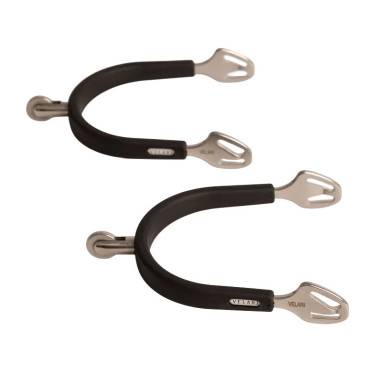 Sporen stainless steel rubber met medium wiel Rowell 30mm Velari Roestvrij staal Zilver