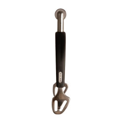 Sporen stainless steel rubber met medium wiel Rowell 30mm Velari Roestvrij staal Zilver