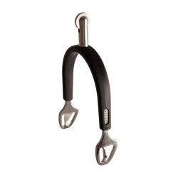 Sporen stainless steel rubber met medium wiel Rowell 30mm Velari Roestvrij staal Zilver