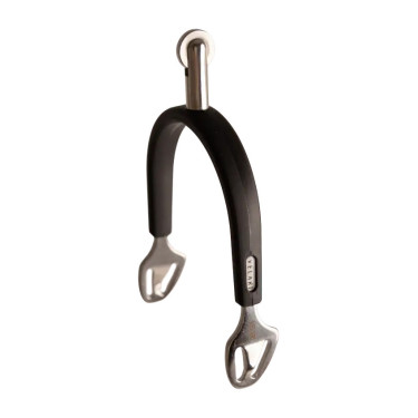 Sporen stainless steel rubber met medium wiel Rowell 30mm Velari Roestvrij staal Zilver