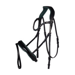 Manchester hoofdstel HKM Zwart / petrolblauw Manchester hoofdstel HKM Zwart / petrolblauw