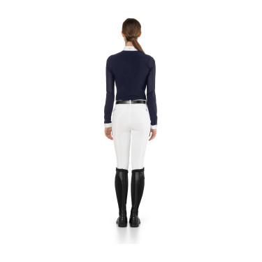 Dames wedstrijdpolo lange mouw EGO7 voor paardrijden Dames wedstrijdpolo lange mouw EGO7 voor paardrijden