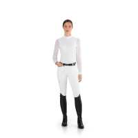 Wedstrijdpolo Rita Ego7 lange mouwen dames Marine wit Marineblauw