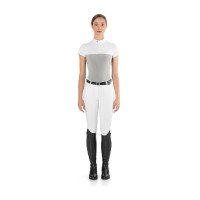 Ego7 mesh wedstrijdpolo met korte mouwen voor dames Ijsgrijs