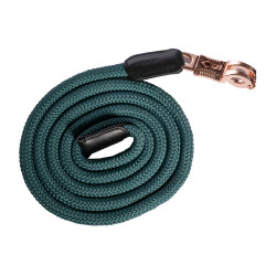 Longe Rosegold Glamour Style musketonhaak antislip HKM Petroleum / roségoud