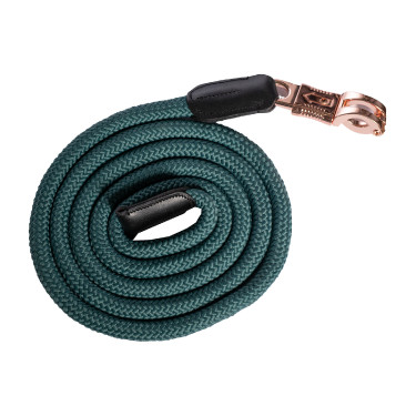 Longe Rosegold Glamour Style musketonhaak antislip HKM Petroleum / roségoud