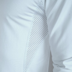 Herenpolo Cartago lange mouwen Flags & Cup Wit