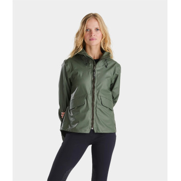 Short Raintech waterdichte korte damesrijjas Horse Pilot dames Bosnacht