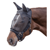 Waldhausen anti-vliegenmasker voor halster Premium bescherming voor de oren Zwart