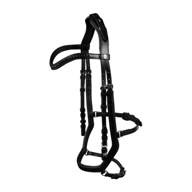 Waldhausen X-Line Relaxation hoofdstel met anatomische neusriem Zwart