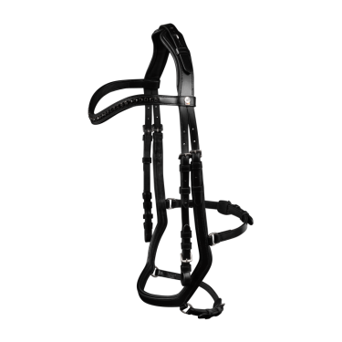 Waldhausen X-Line Relaxation hoofdstel met anatomische neusriem Zwart