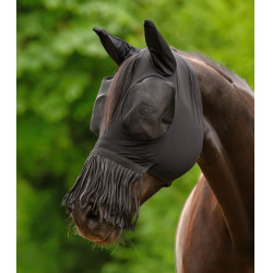 Waldhausen Puck anti-vlieg masker met neusfranjes Zwart Waldhausen Puck anti-vlieg masker met neusfranjes Zwart
