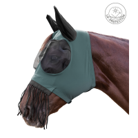 Waldhausen Puck anti-vlieg masker met neusfranjes Zwart