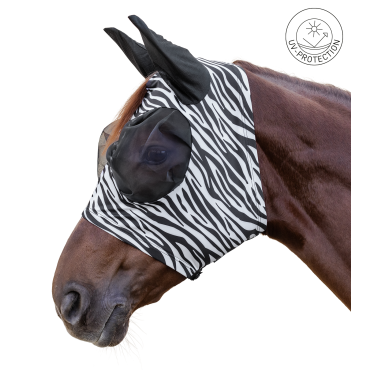 Waldhausen Puck Zebra vliegenmasker Zwart / wit
