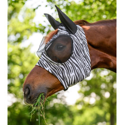 Waldhausen Puck Zebra vliegenmasker Zwart / wit