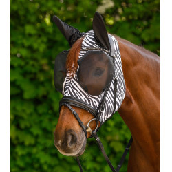 Waldhausen Puck Zebra vliegenmasker Zwart / wit