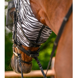 Waldhausen Puck Zebra vliegenmasker Zwart / wit