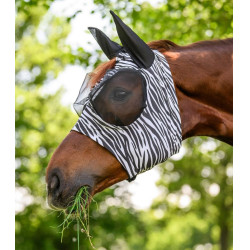 Waldhausen Puck Zebra vliegenmasker Zwart / wit
