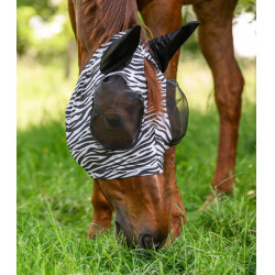Waldhausen Puck Zebra vliegenmasker Zwart / wit
