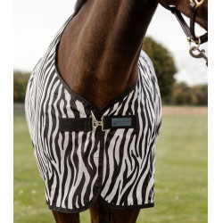 Waldhausen zebra-vliegendeken met kruissingels Zwart / wit