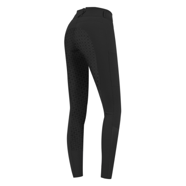 Rijbroek ELT Micro Sport silicone hoge taille Zwart