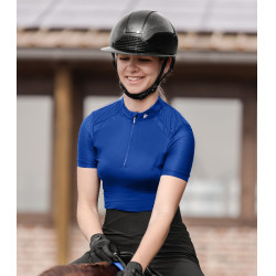 Functioneel ELT-rits-T-shirt Nancy Saffierblauw