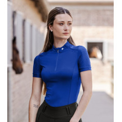 Functioneel ELT-rits-T-shirt Nancy Saffierblauw